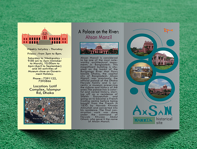 Ahsan Manzil Brochure brochure design brochure mockup design illustration typography vector