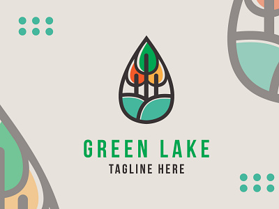 Green lake minimalist logo design flat flat minimal logo flat minimalist logo flat minimalist logo design line art logo lineart minimal minimalist minimalist logo natural natural logo nature