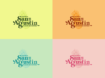 JUGUERÍAS SAN AGUSTÍN Logo Design. branding branding design design fruit logo icon identity juicy logo logotypedesign vector vintage vintage logo
