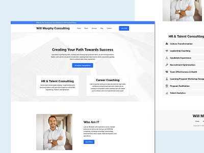 Will Murphy Consulting blue branding consulting design gooddesign homepage landingpage ui webdesign website website concept website design