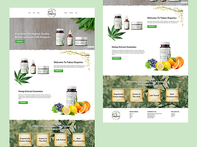 Organic CBD Oil Web Design