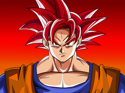 Goku anime design digital art goku illustration illustrator