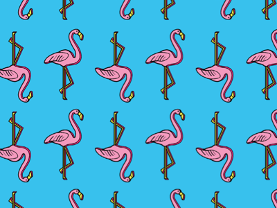 Flamingos flamingo icons pattern print retro tropical