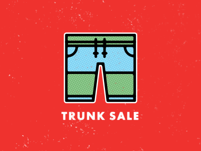 Trunk Sale icon illustration pool retro shorts summer