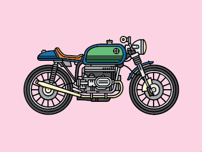 Motorcycle icon illustration motorcycle retro