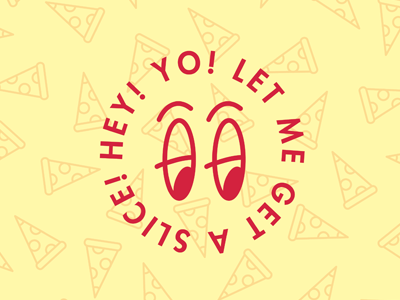 Let Me Get A Slice cheese icons illustration pizza red slice weird