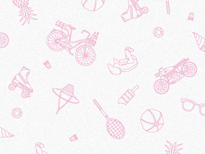 Summer Stuff beach california falling ice cream motorcycle pattern pineapple summer tennis