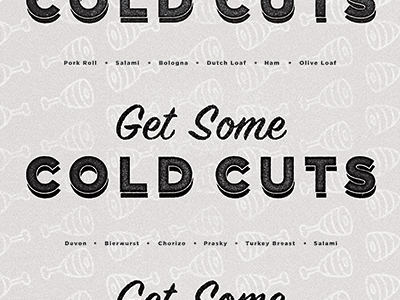 Get Some Cold Cuts butcher cold cuts icon meat pattern texture type