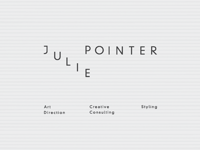 Julie Pointer Logo brand lock up logo minimal stripes type