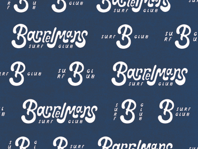 Barrelmans Surf Club brand club logo retro surf type