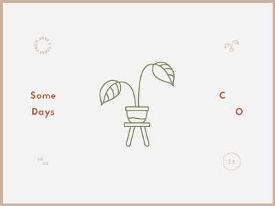 Some Days 02 brand ca icon logo pastel plant type