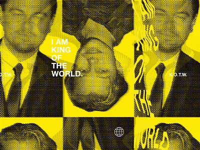 King Of The World glitch king leonardo dicaprio oscar texture type wavy yellow