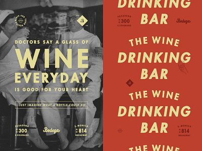 Bodega Postcards 2 bar bodega brand icon postcard typography wine