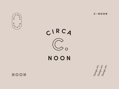 Circa Noon branding circa noon logo neutral stamp studio time type