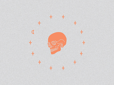 Later icon illustration skull spooky star