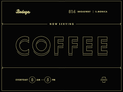 Bodega, Now Serving Coffee bodega brand california coffee icon promo restaurant