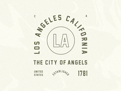 Los Angeles badge california crest lock up los angeles type
