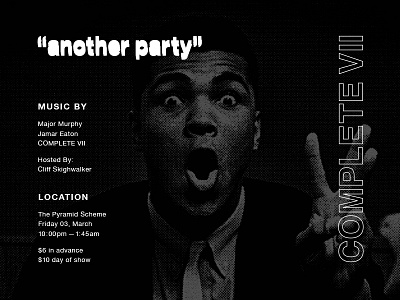 CVII "another Party" brand invite logo music party promo type
