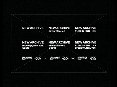 New Archive (Logo System) branding brooklyn logo new archive new york publisher type