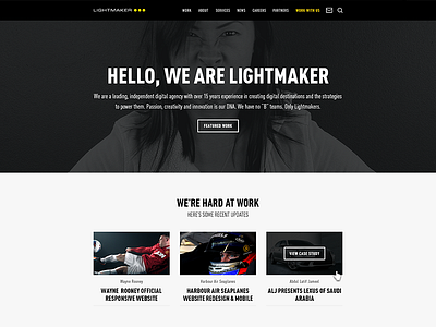Lightmaker.com Redesign creative direction design ui ux
