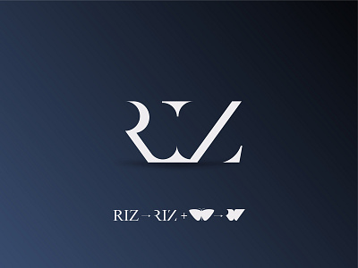 Personal Logo Philosophy | RIZ brand design branding butterfly design elegance identity logo logo design logotype philosophy typogaphy visual identity