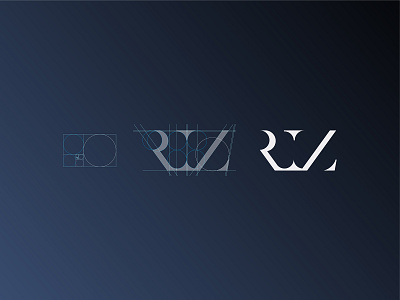Personal Logo Grid | RIZ brand design branding butterfly design elegance grid grid logo identity logo logo design logotype philosophy typogaphy visual identity