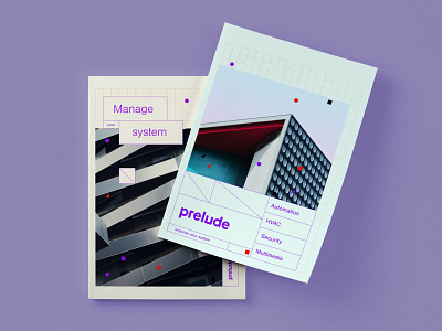 Leaflet cover for Prelude automation branding cover design grid leaflet logo logotype magazine mockup print system