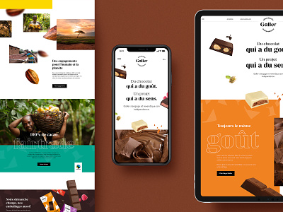 Galler homepage bar chocolate chocolate bar design epic homepage mobile ui webdesign website