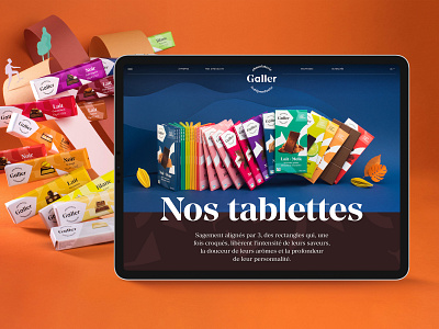 Galler chocolate chocolate bar design epic tablet webdesign website