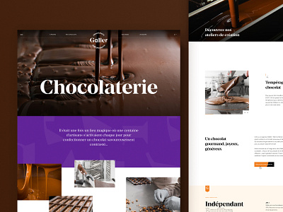 Galler - chocolaterie chocolate chocolate bar epic food storytelling ui webdesign website