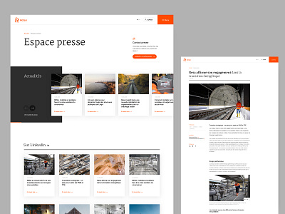 RESA - press article page corporate corporate design epic news slider webdesign website