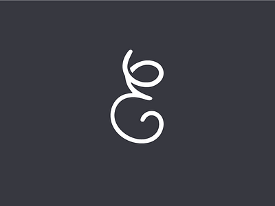 E Monogram for Electrolyte Media custom e hand lettering letter logo monogram monoline script