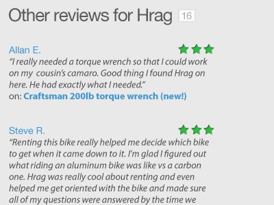 Other reviews section