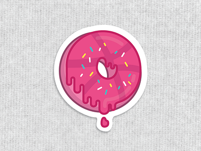 Is this a Dribbble Donut? delicious die cut donut dribbble icing sprinkles sticker stickermule yummy