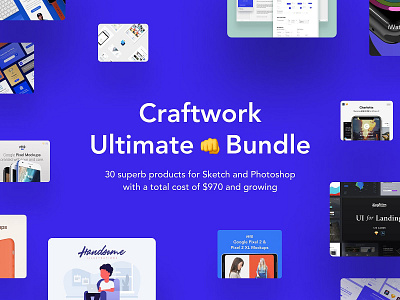 Craftwork Ultimate Bundle app chat feed form material message mobile mobile ui profile sign sign in ui ui kit ux