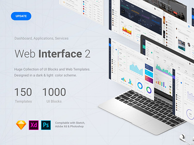 Web Interface 2, Sketch, XD, PSD