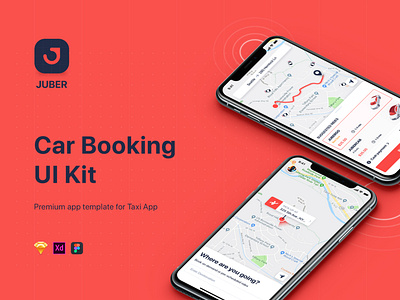 JUBER - Car Booking mobile UI Kit