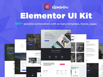 Elementor UI Kit, Templates, Blocks app chat feed form illustration library material message mobile mobile ui profile sign sign in system design ui ui kit ux