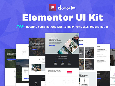 Elementor UI Kit, Templates, Blocks