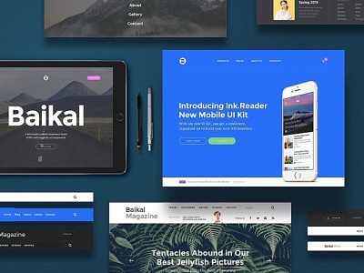 Baikal UI Kit - 130+ Components app chat feed form illustration library material message mobile mobile ui profile sign sign in system design ui ui kit ux