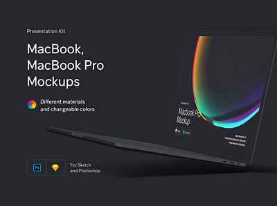 MacBook and MacBook Pro Mockups app chat feed form illustration library material message mobile mobile ui profile sign sign in system design ui ui kit ux