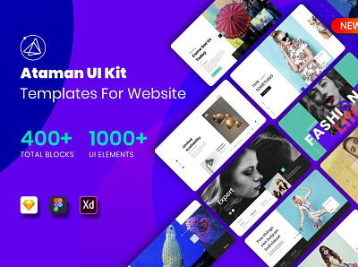 Ataman UI Kit - Template For Website app chat feed form illustration library material message mobile mobile ui profile sign sign in system design ui ui kit ux
