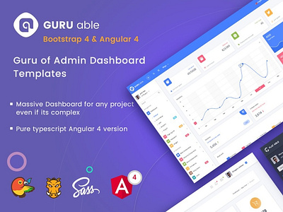 Guru Able BS 4 & Angular 4 Dashboard