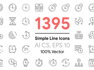 1395 Simple Line Icons Pack filled icon icon set icons icons pack line minimalist outlines stroke thin vector