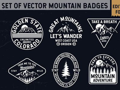 Vector Mountain Badges