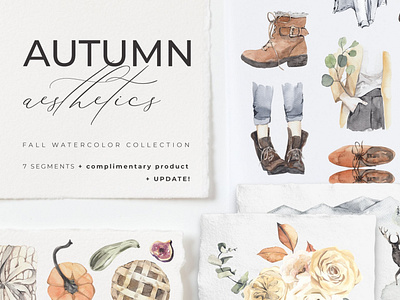 AUTUMN AESTHETICS watercolor clipart