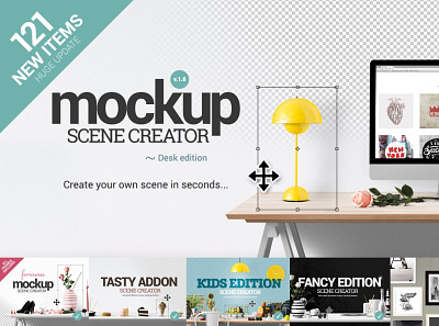 Mockup Scene Creator - Desk edition banner creator device element mock up mockup mockup design poster tshirt