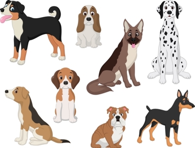 Set of dogs by Tigatelu on Dribbble