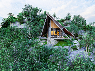 3D Small Mountain House