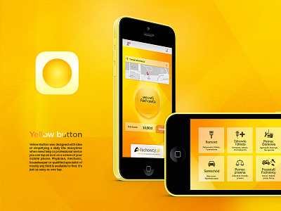 Yellow Button app appdesign dribbble flat icon interface ios iphone6 mobile ui ux web